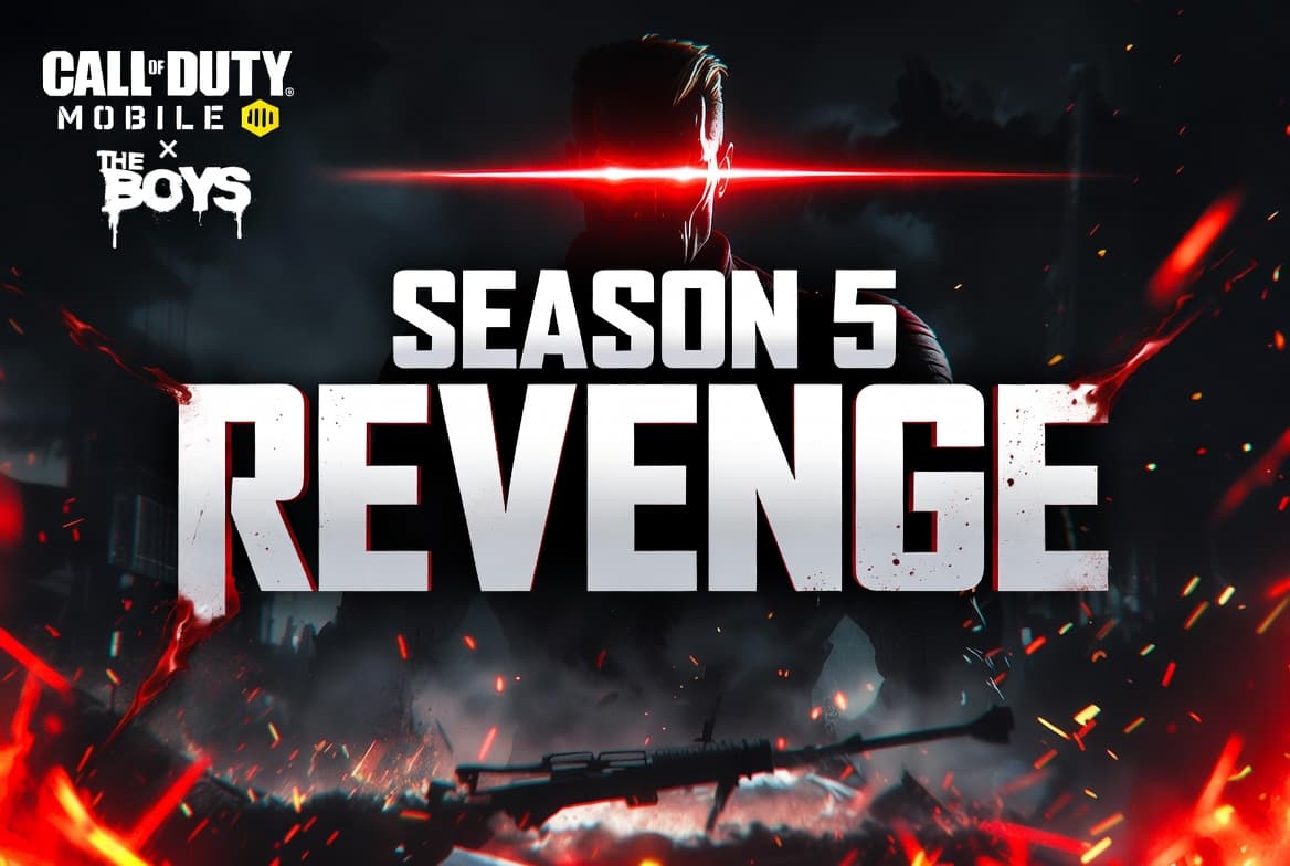 COD Mobile Season 5 Revenge key art featuring The Boys crossover and Armored Royale