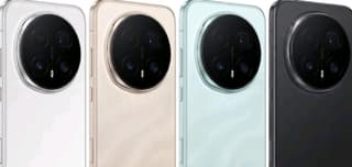 Honor smartphone camera modules lined up against a dark background