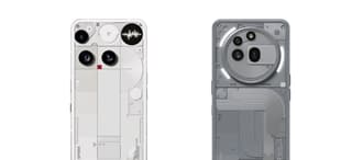 Nothing Phone (3) and Nothing Phone (3a) Pro placed side by side showing their rear camera housings