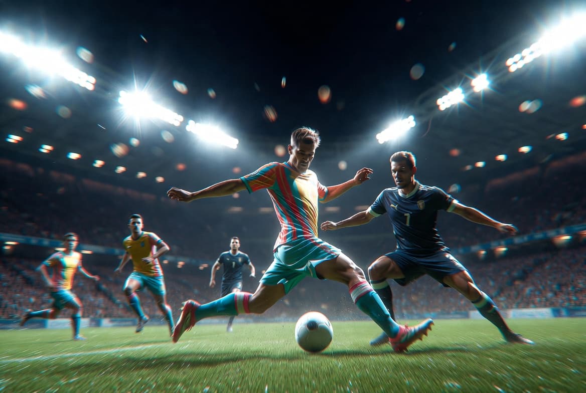eFootball 2026 Mobile gameplay on a smartphone screen showing a match in progress