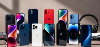 All 7 gaming phones lined up with RGB glowing in dark room