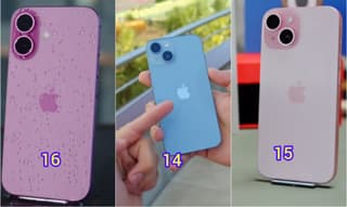 iPhone 14 vs iPhone 15 vs iPhone 16 side-by-side comparison