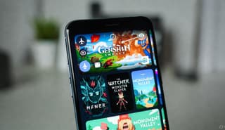 Hero image showing a smartphone in airplane mode surrounded by iconic game visuals