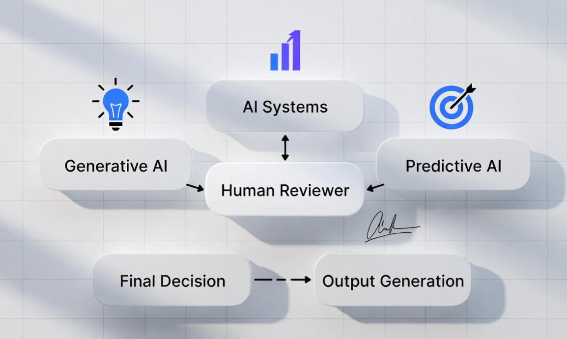 AI risk and human oversight diagram