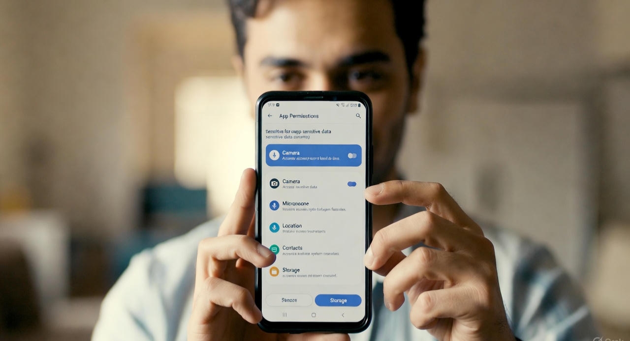 Reviewing app permissions on Android