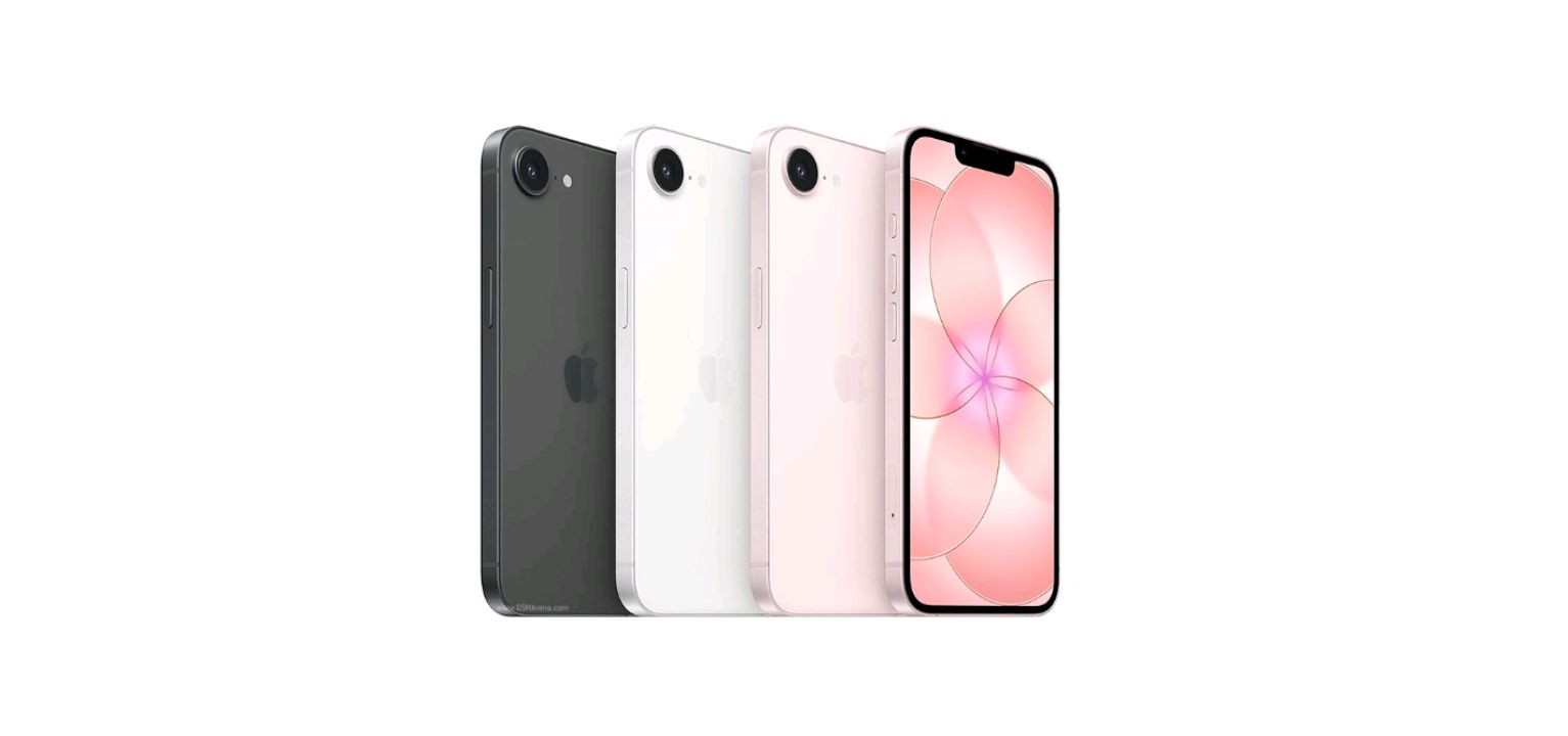 iPhone 17e on a desk next to its retail box