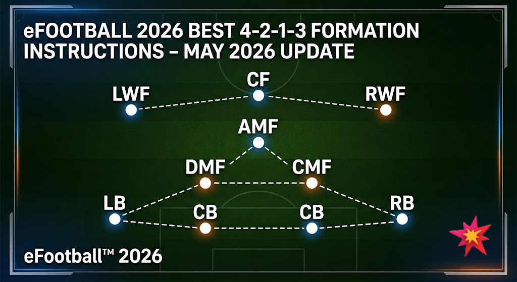 eFootball 2026 4-2-1-3 Formation Overview