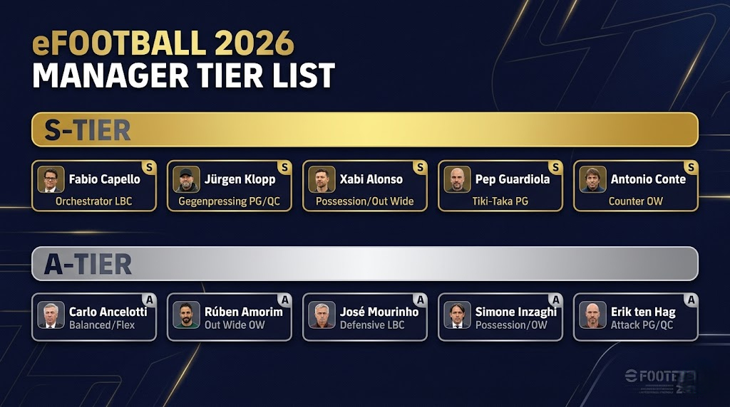 eFootball 2026 Manager Tier List
