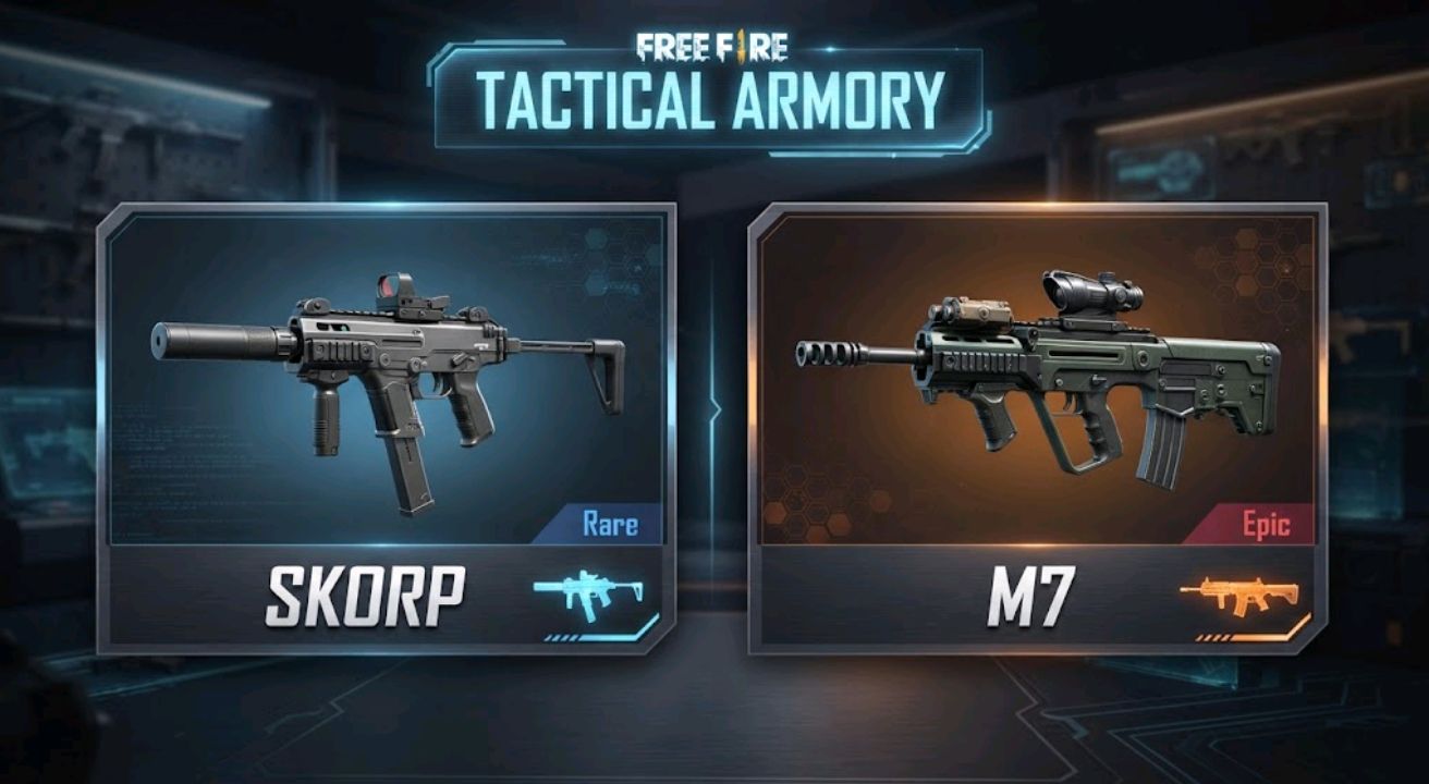Free Fire OB55 new weapons Skorp and M7 staged for October 1 Clash Squad season