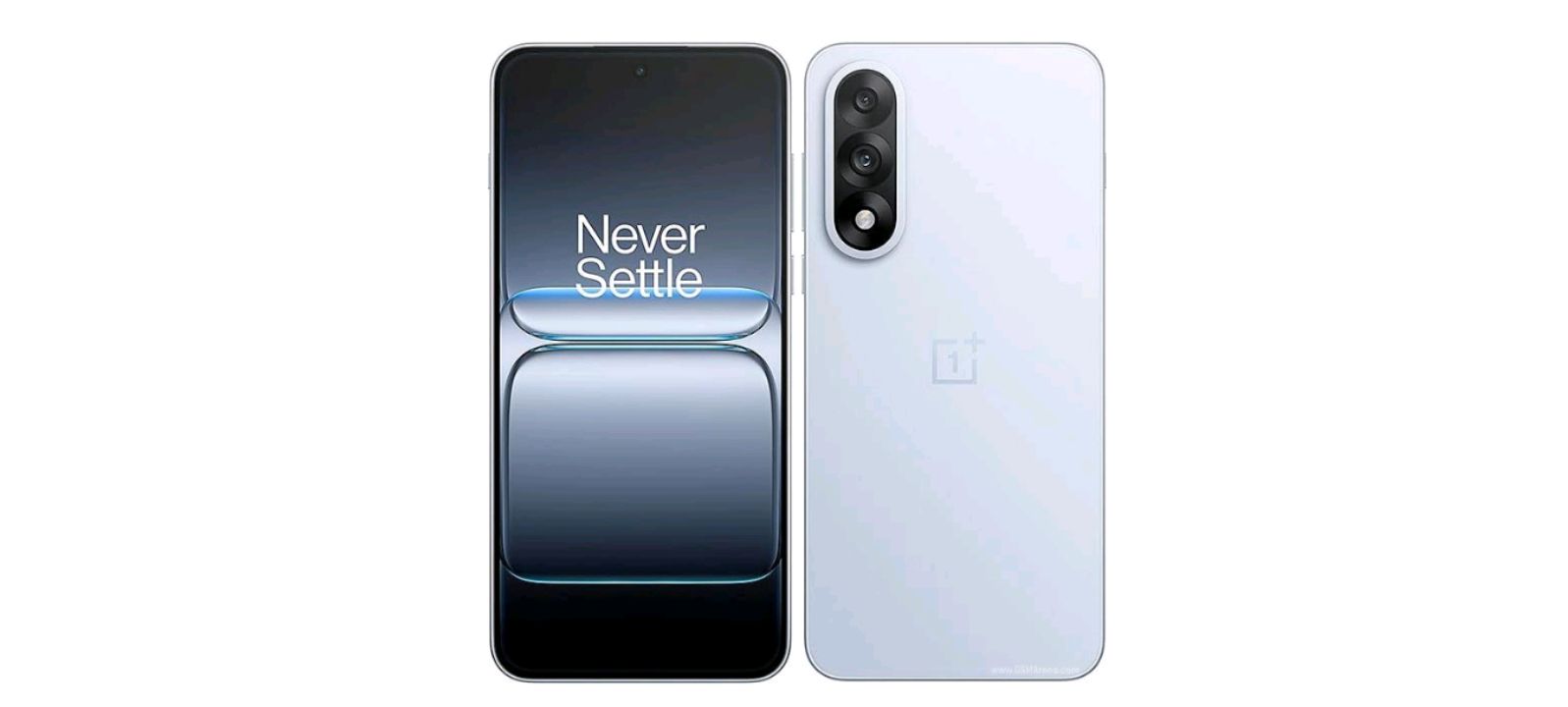 OnePlus Nord 5 lying face up with the battery screen open in Settings