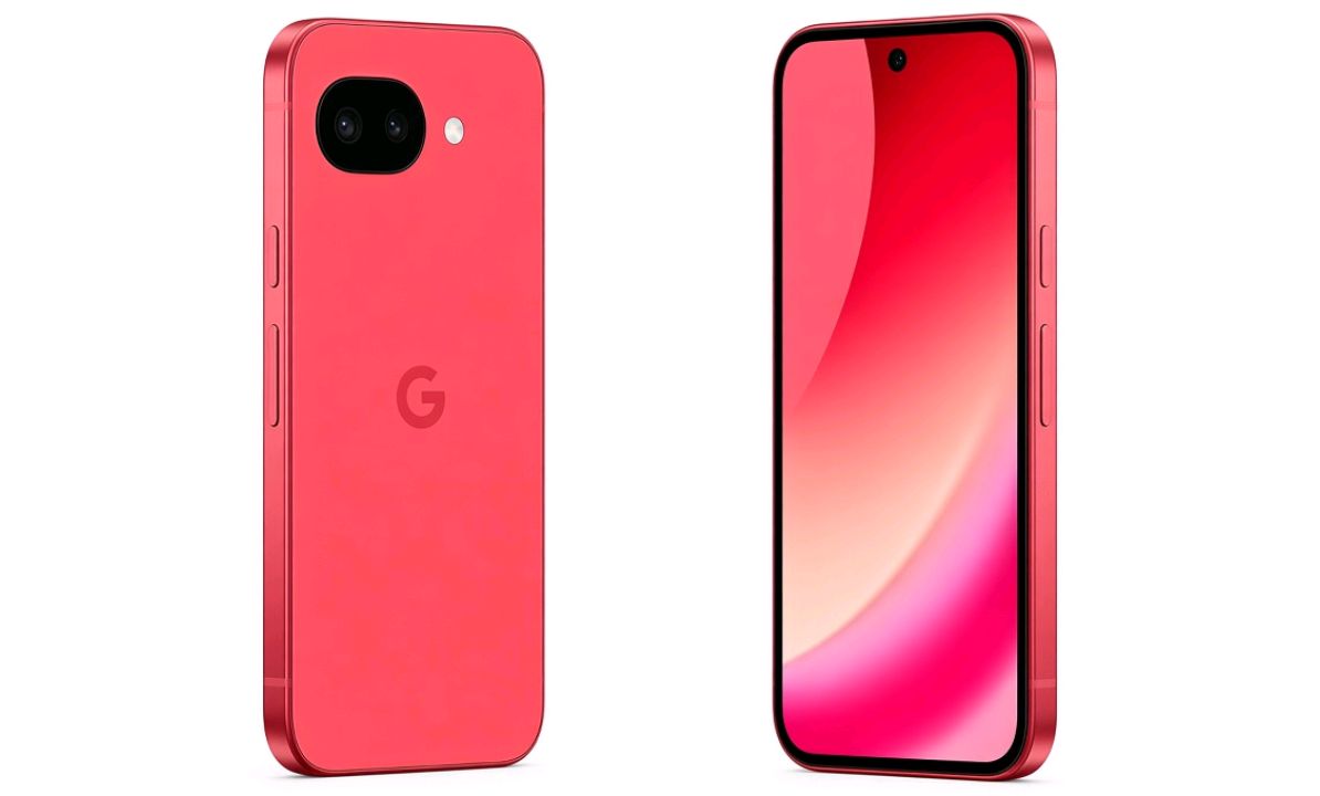 Pixel 10a in Berry colorway on a desk