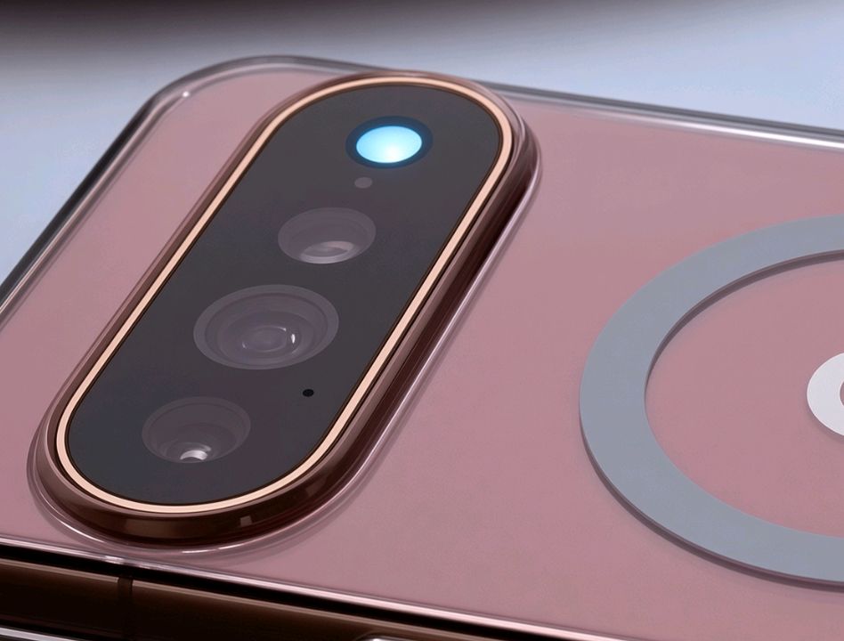 Pixel 11 Pro camera bar close-up showing triple lens array
