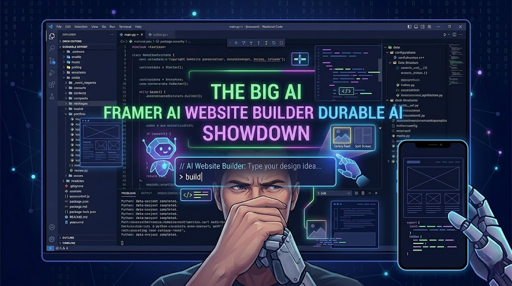 Developer reviewing AI-generated code on a laptop for security and performance issues