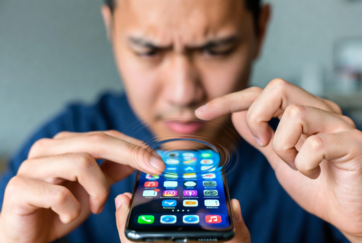 Ghost touch Android phone screen glitch