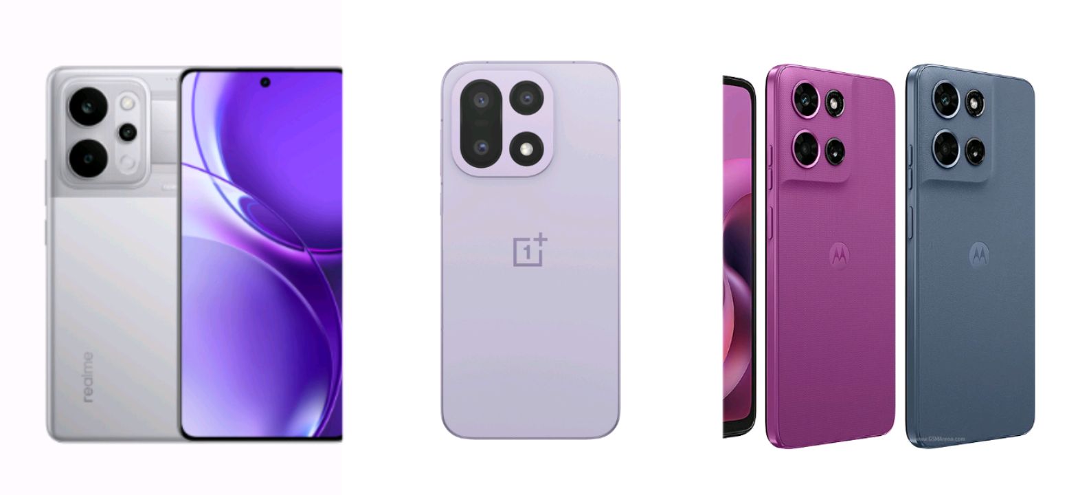 Side-by-side stack of three phones used as a buying summary