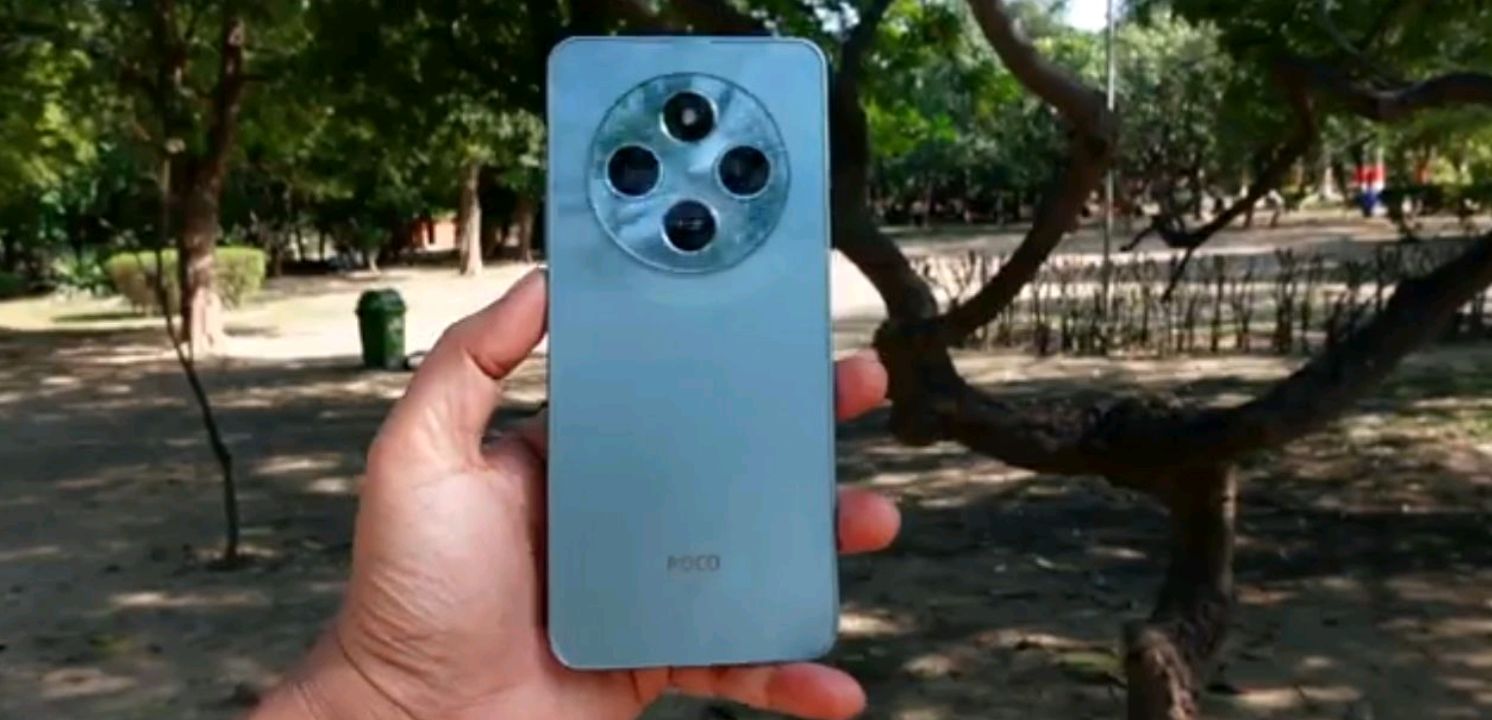 Five POCO smartphones under $200 arranged side by side showing their rear camera modules