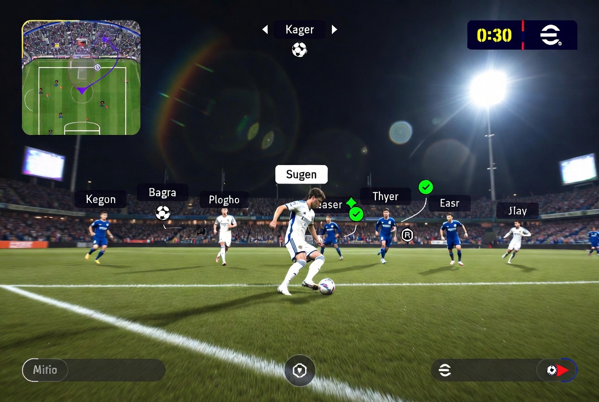 eFootball 2026 mobile gameplay showing passing mechanics and player movement on pitch