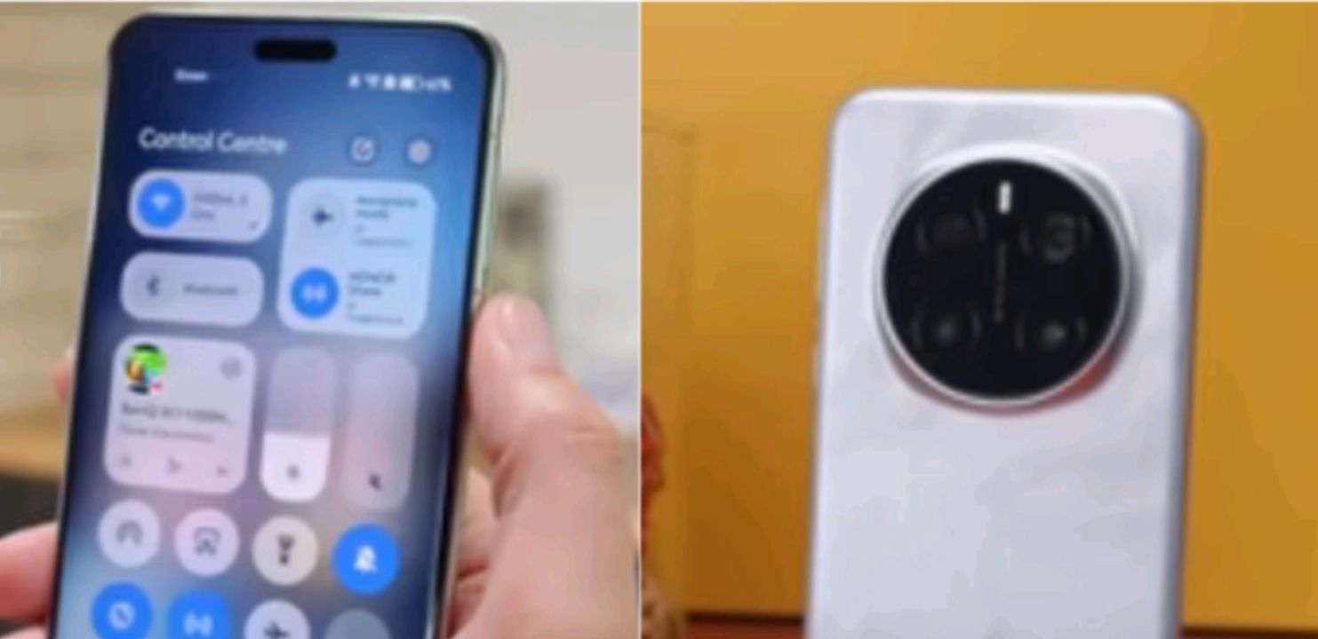 Honor Magic7 Pro in Lunar Shadow Grey colorway, front and back view