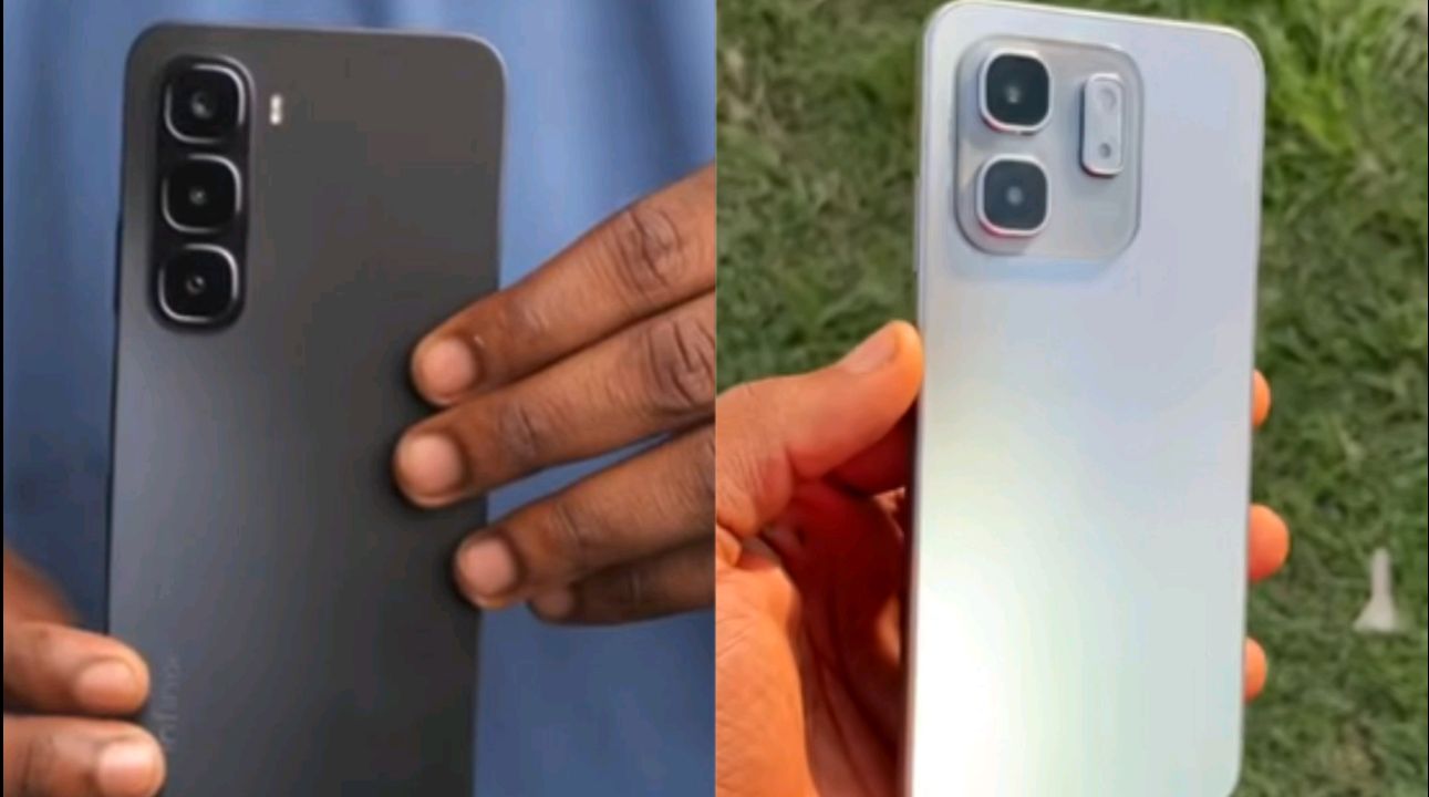 Infinix Hot 60i and Hot 50i side by side showing their display and camera modules