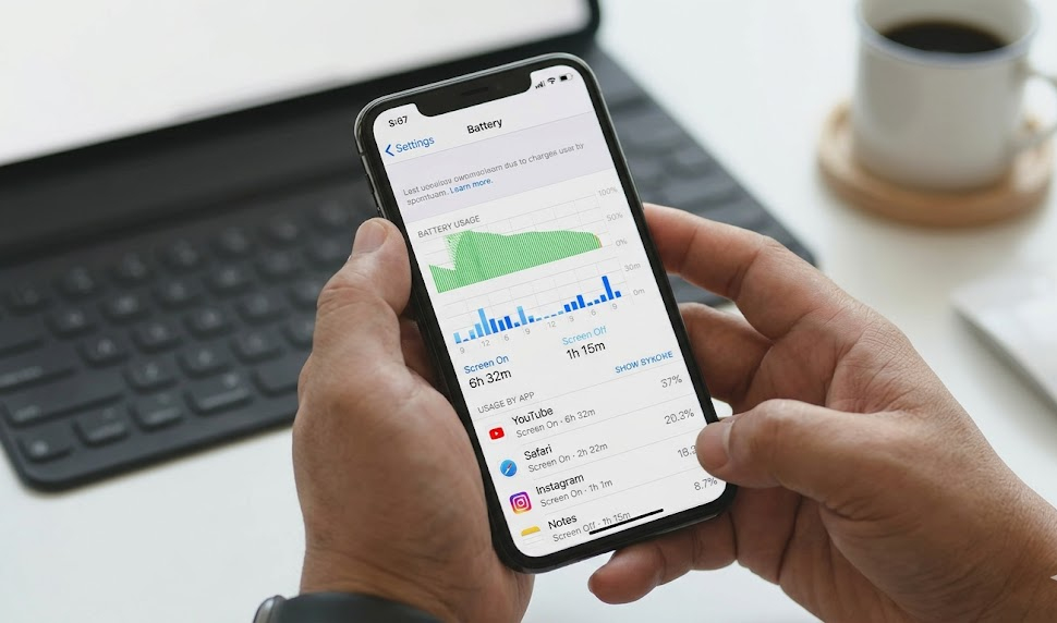 iPhones showing battery stats in the Settings app