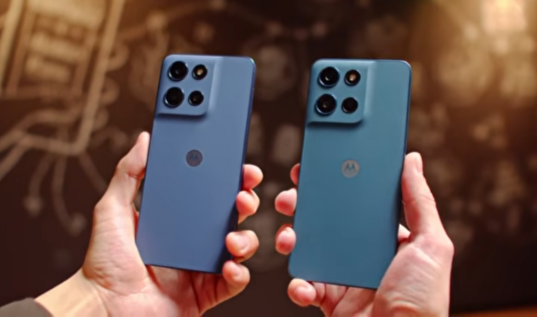 Motorola Moto G 2026 in vegan leather finish on a table