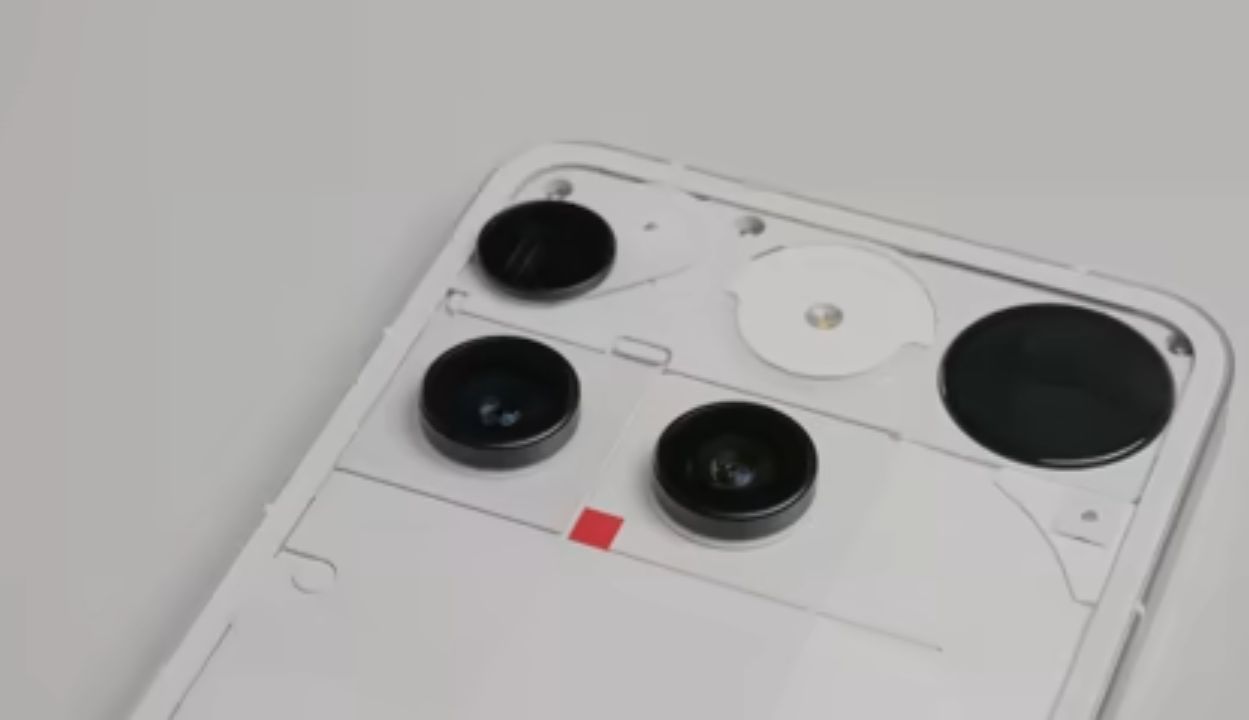 Nothing Phone 4a rear panel showing the redesigned Glyph lighting pattern