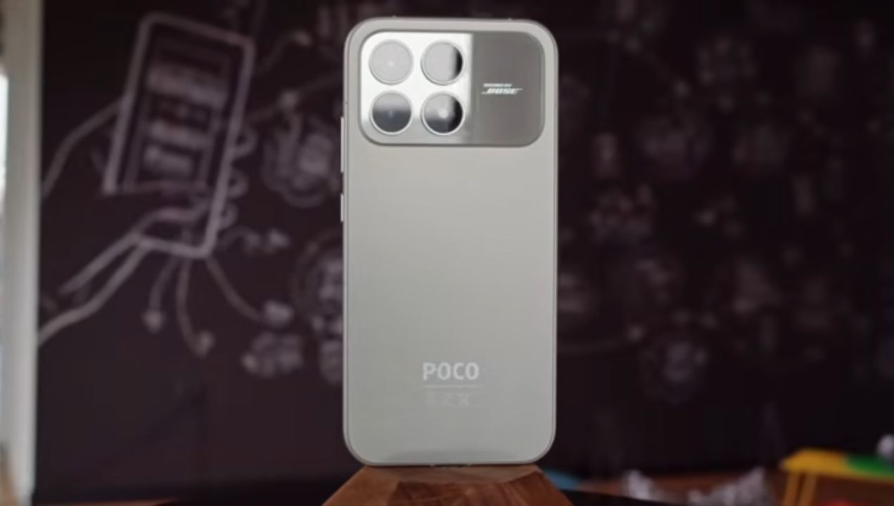 POCO F8 Pro in hand showing 6.59-inch AMOLED display
