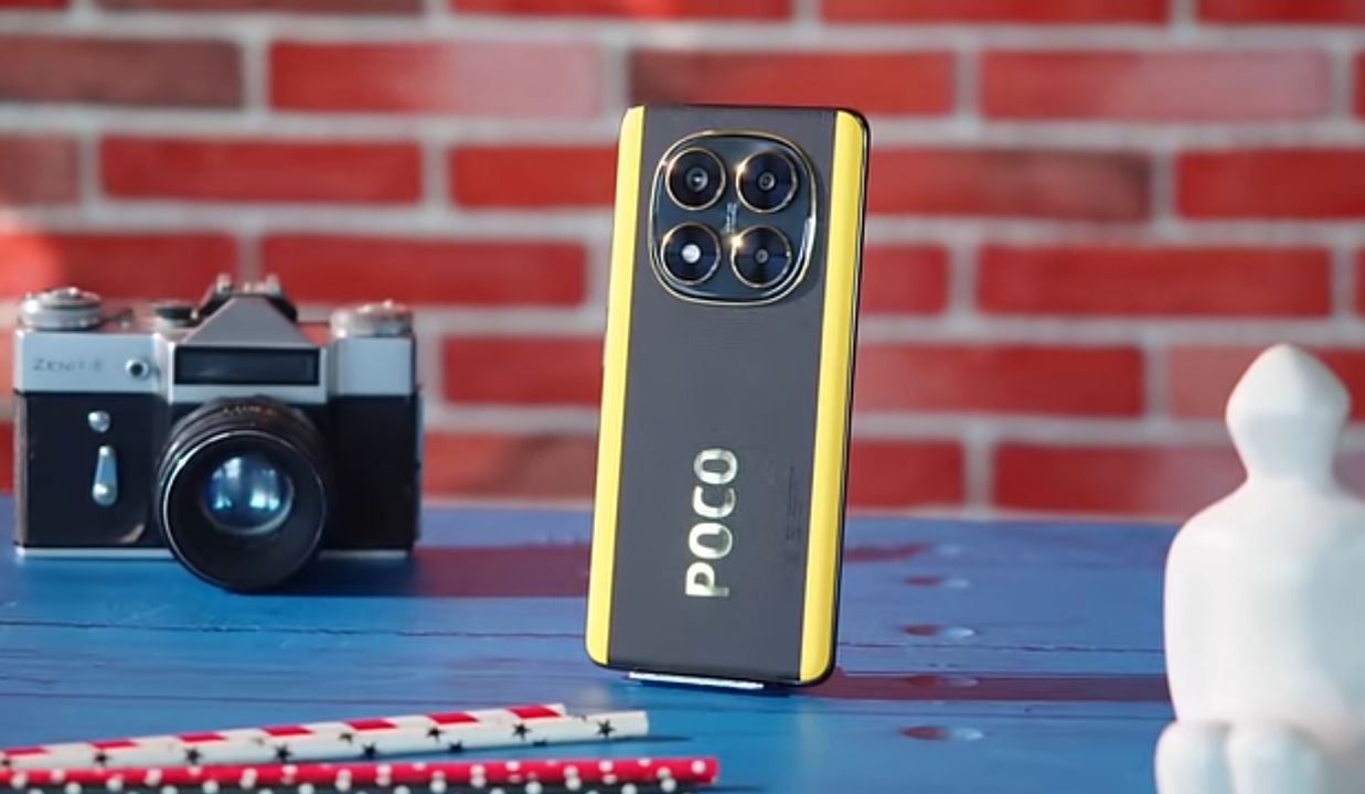 POCO X7 back panel showing the camera module and design
