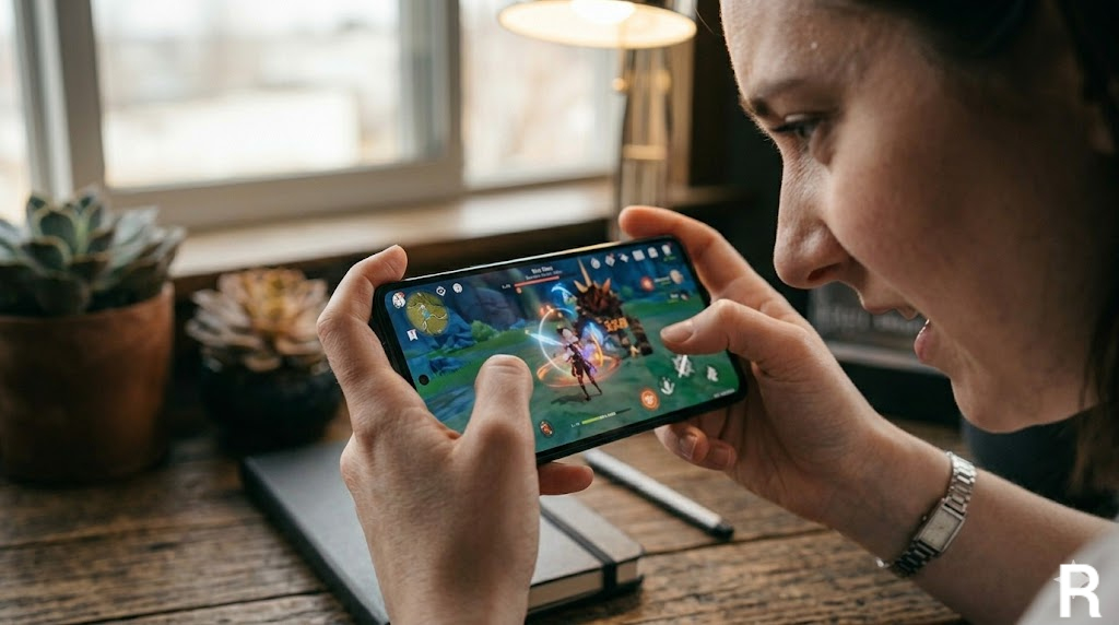 Mobile gaming on Android budget phone