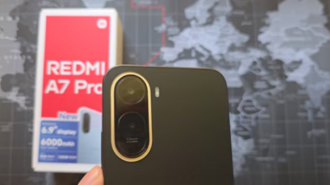 Redmi A7 Pro 5G front and back design in Mist Blue colorway