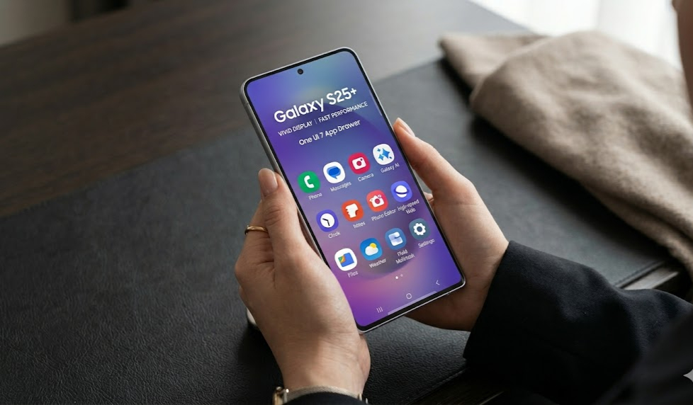 Samsung Galaxy S25 displaying smooth UI animations during multitasking