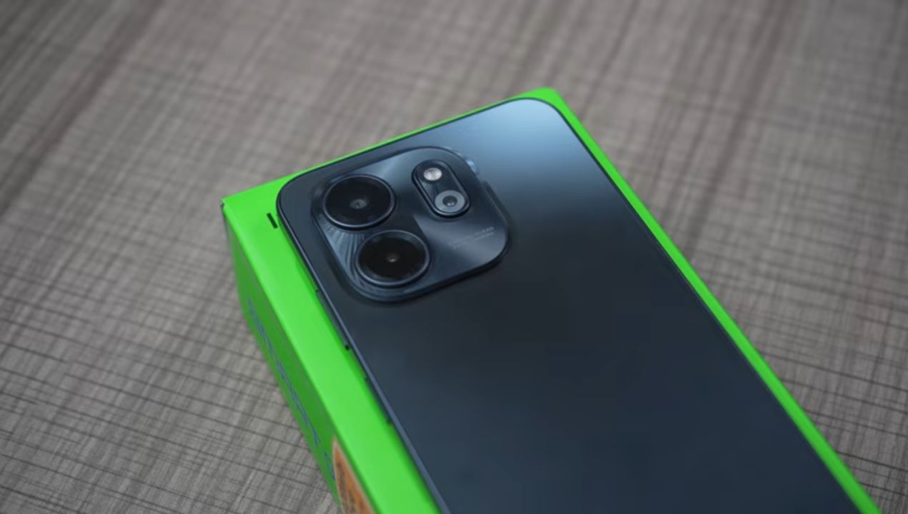 Close-up of the Infinix Smart 9 camera module and rear panel