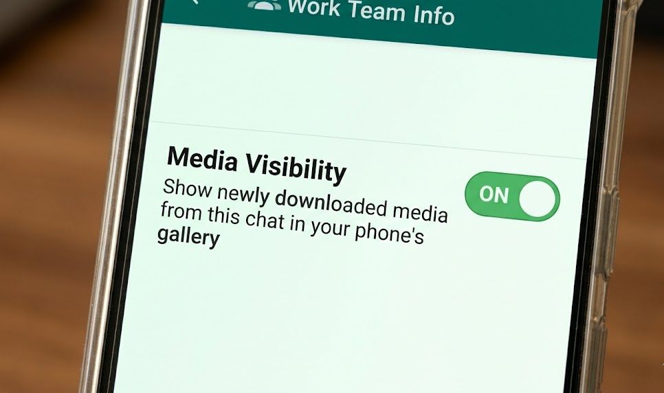 WhatsApp Media Visibility toggle inside group info page