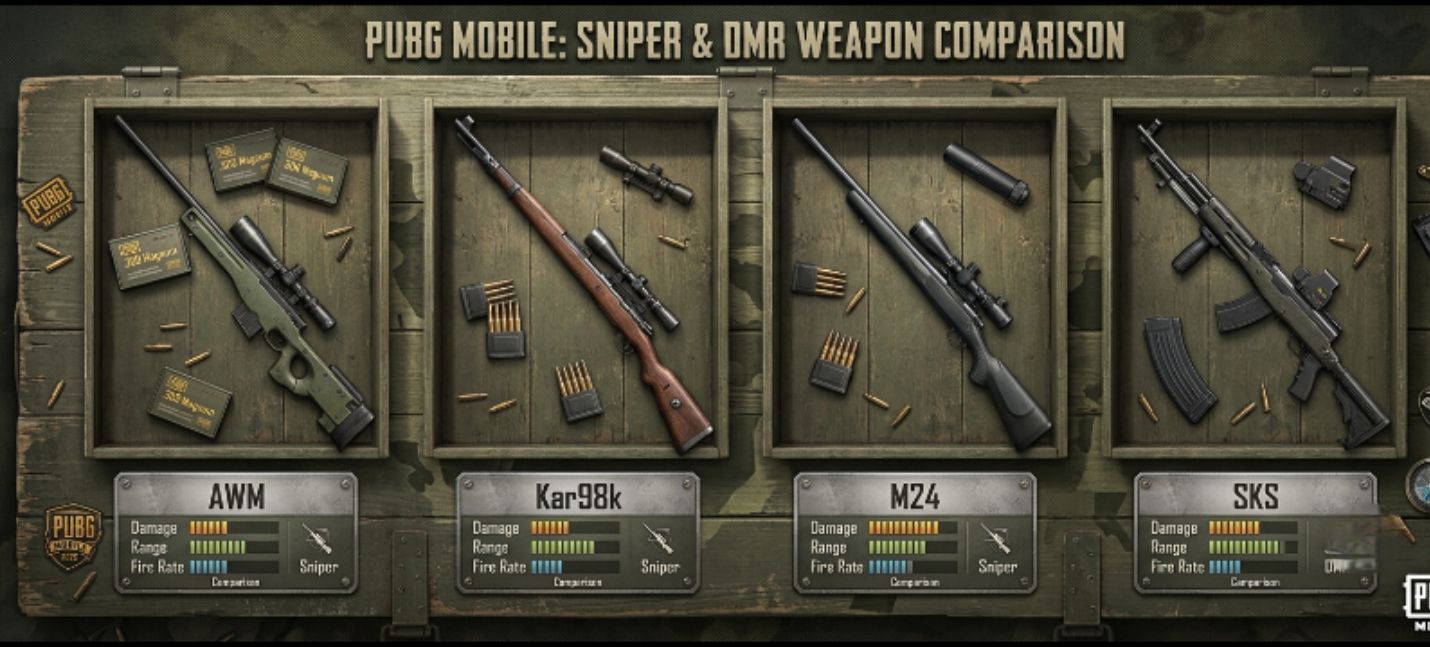 PUBG Mobile sniper rifle tier list 2026
