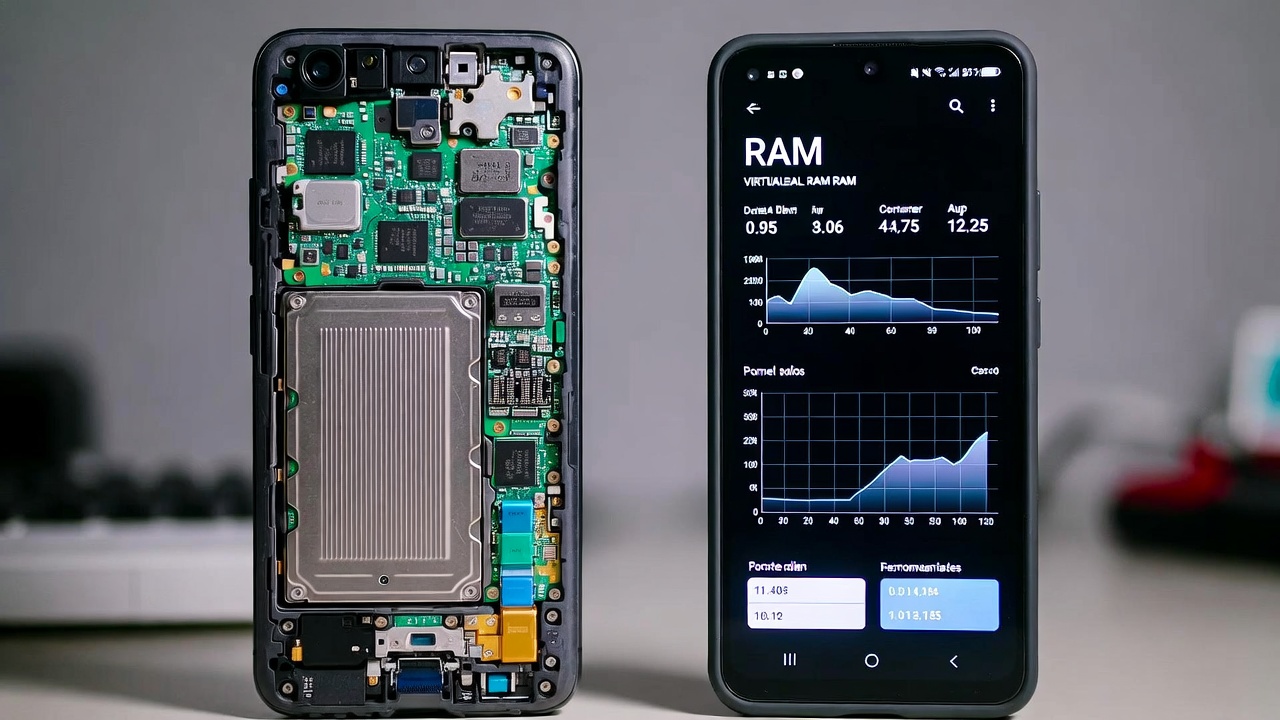 Virtual RAM marketing comparison graphic
