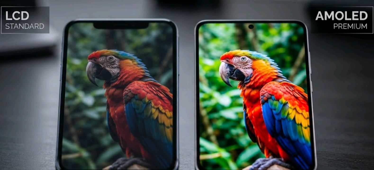 A close-up comparison of two mid-range vivo phone displays side by side