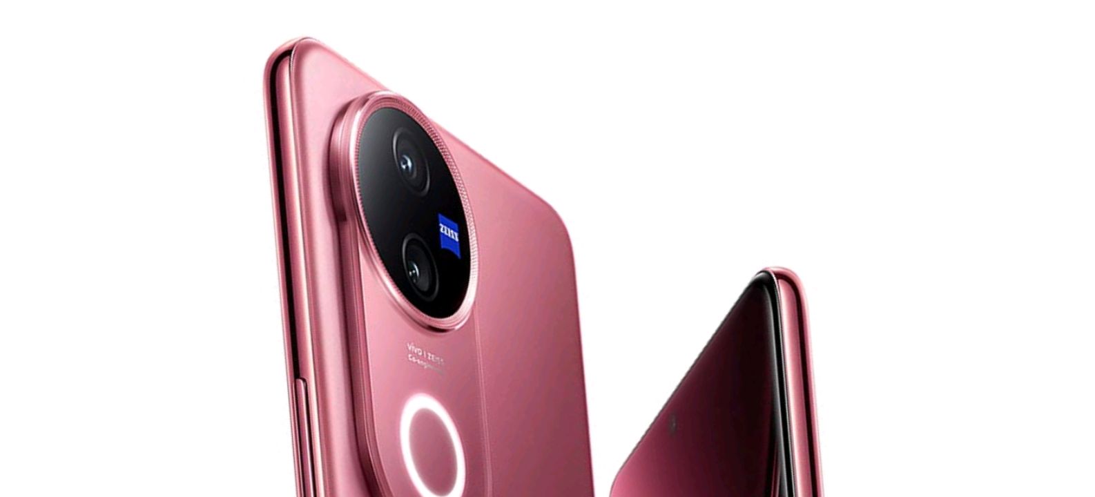 vivo V50 in Satin Black showing the dual ZEISS-branded rear camera housing