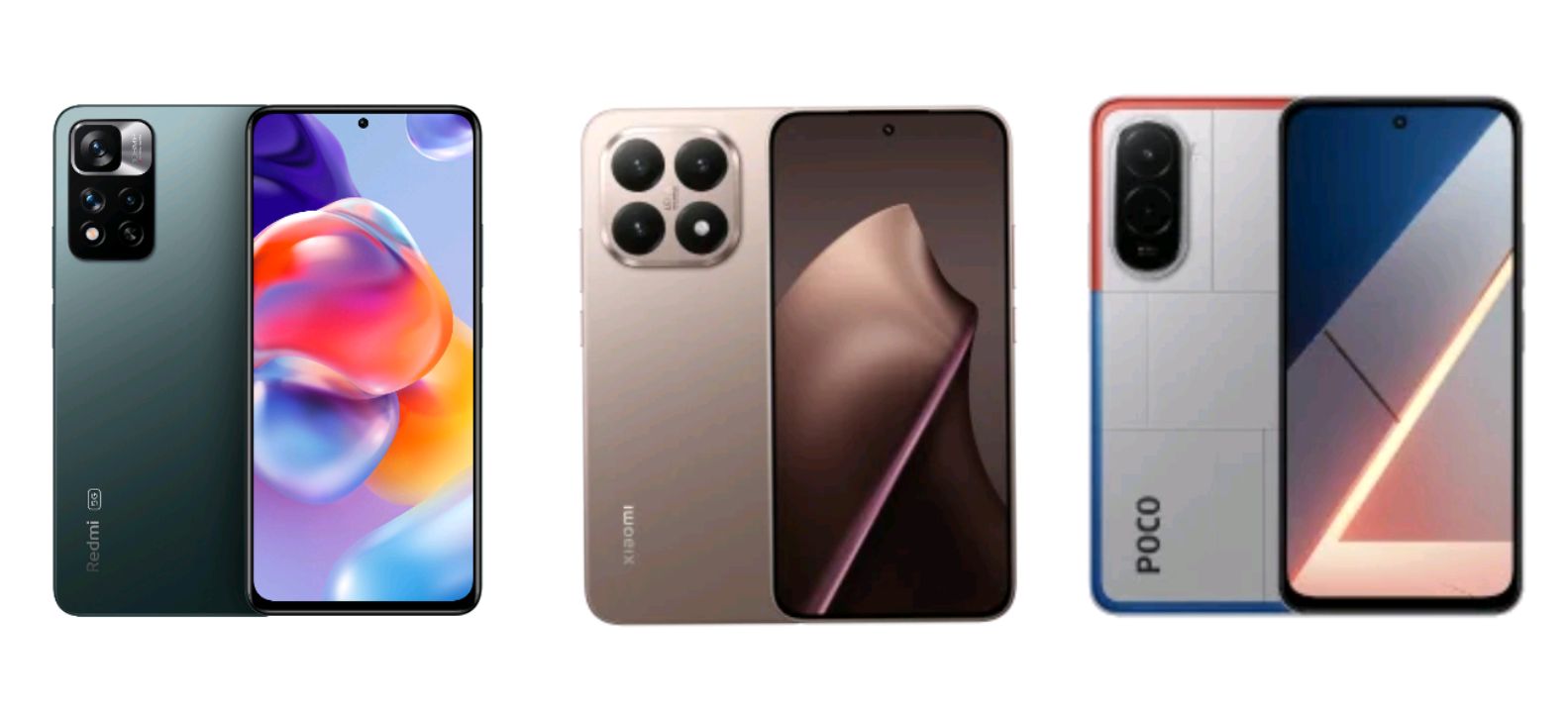 Redmi and Xiaomi smartphone logos side by side against a neutral background