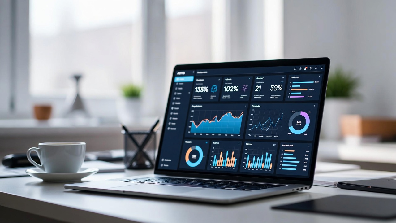 Modern blog dashboard showing Astro logo and performance metrics