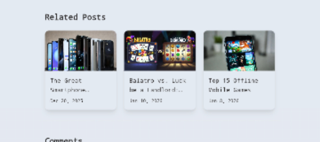 Related posts section showing three article cards