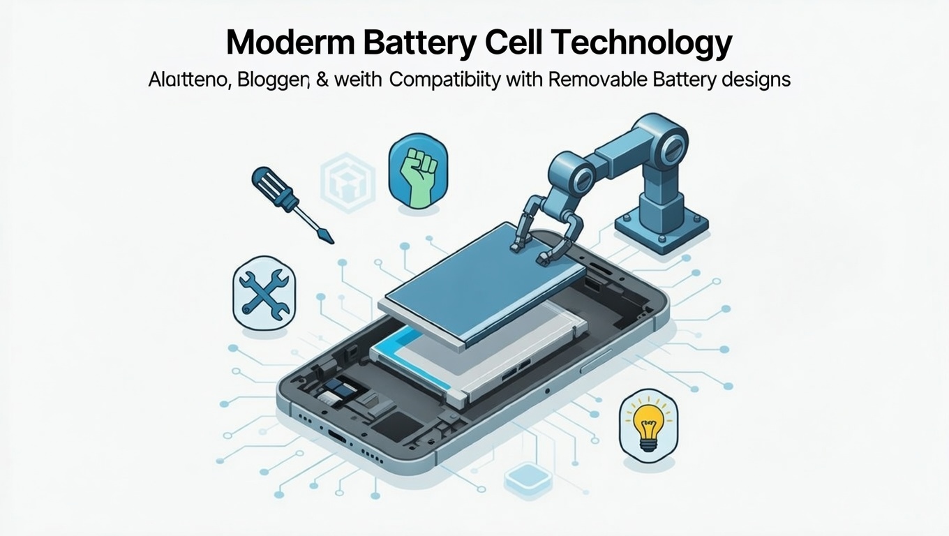Illustration showing right-to-repair movement symbols, repair tools, and consumer empowerment imagery