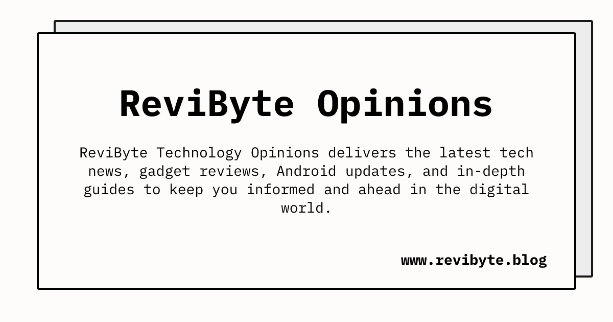 First Post – ReviByte is Live! – Cover image | ReviByte Opinions